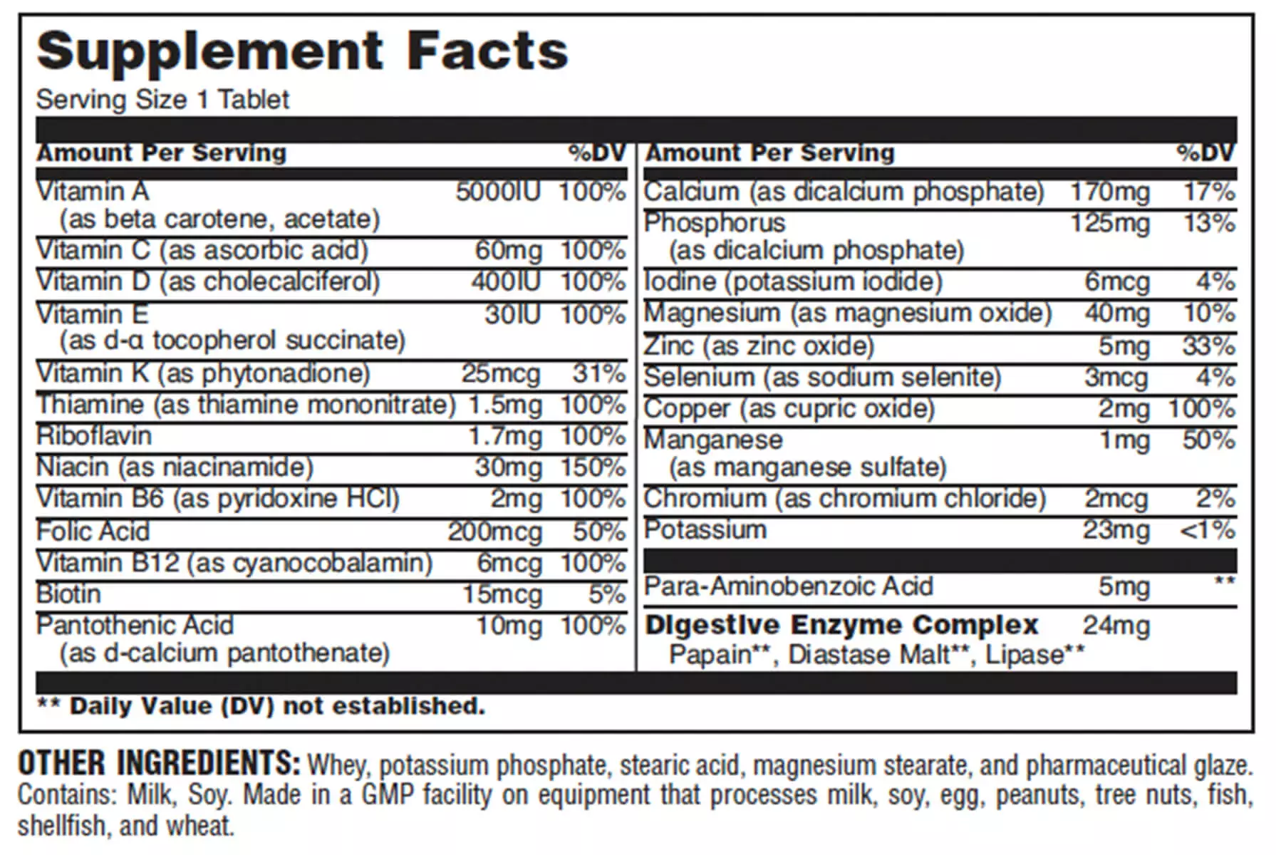 supplement facts